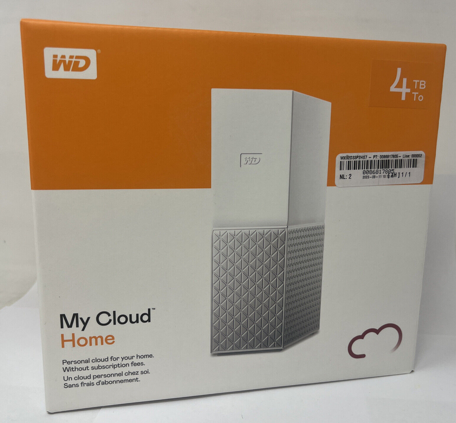 WD My Cloud Home 4TB Personal Cloud Storage Hard Drive Western Digital