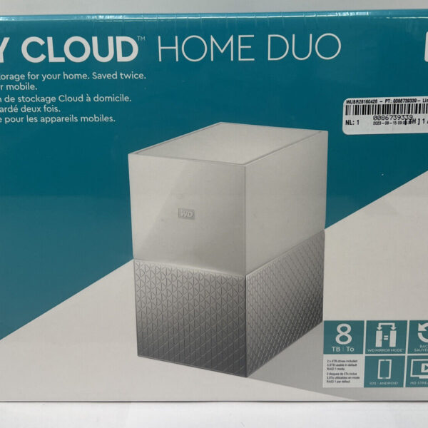 WD My Cloud Home Duo 2-Bay 8TB Personal Cloud External HDD Mirror Mode - White - 1