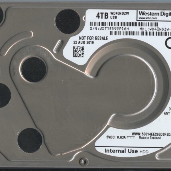 #0002 WD40NDZW - 11MR8S0 WXT1E WESTERN DIGITAL 4TB 2.5 HARD DRIVE