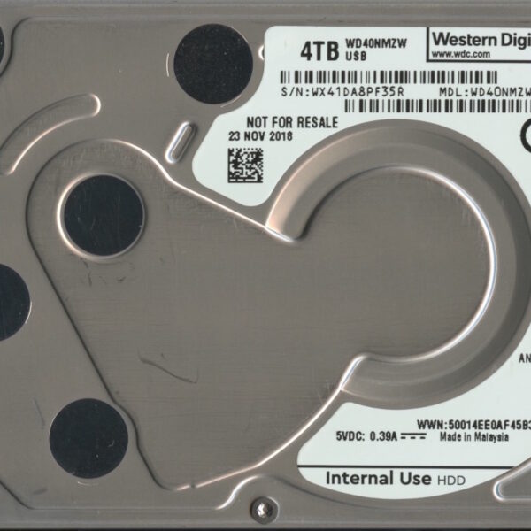 #0003 WD40NMZW-59GX6S1 WX41D WESTERN DIGITAL 4TB 2.5 HARD DRIVE