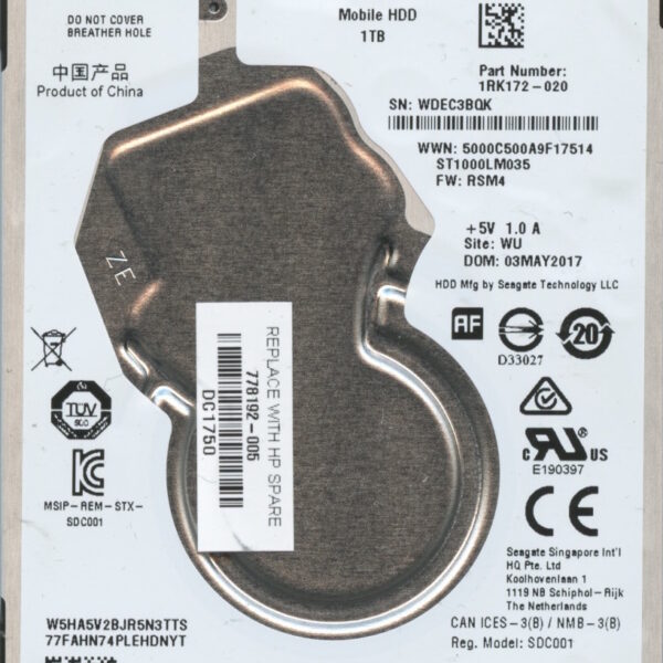 ST1000LM035 1RK172-020 RSM4 WU WDE 1TB HDD