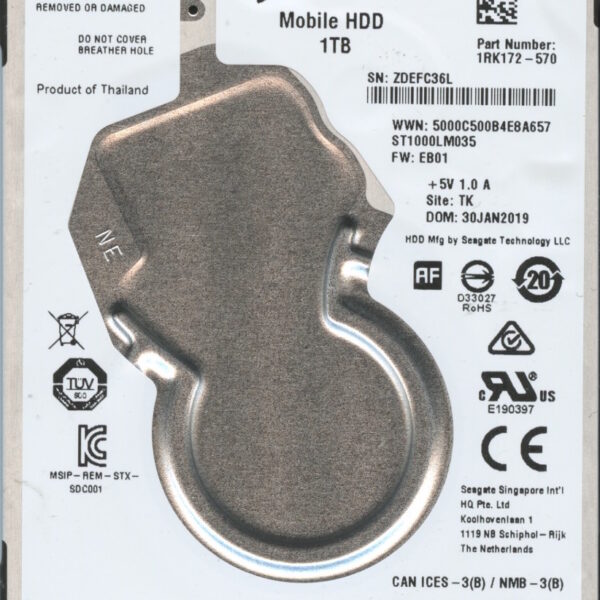 ST1000LM035 1RK172-568 SBM3 WU WL1 1TB HDD