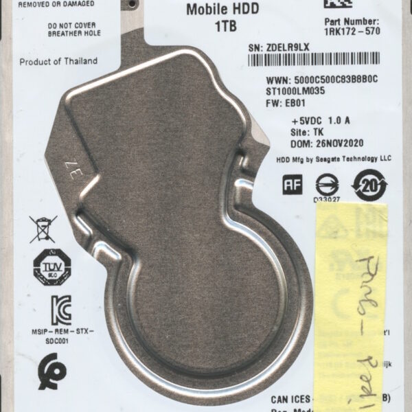 ST1000LM035 1RK172-570 EB01 TK ZDE 1TB HDD