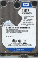 WD10JMVW-11AJGS4 HBOT2BK WXG1A WESTERN DIGITAL 1TB 07/25/16 HDD