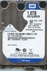 WD10JMVW-11AGS4 EBMT2HB WXG1A WESTERN DIGITAL 1TB 07/25/16 HDD