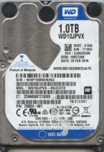 WD10JPVX-60JC3T0 HBOT2BK WXP1E WESTERN DIGITAL 1TB 02/20/16 HDD