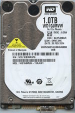 WD10JMVW-11AJGS1 EHMTJHK WXL1E WESTERN DIGITAL 1TB 02/20/14 HDD