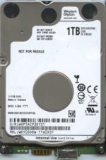 WD10SDRW-11A0XS1 WXP1A 02/12/20 WESTERN DIGITAL 1TB HDD