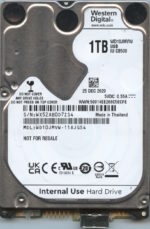 WD10JMVW-11AJGS4 WX52A 12/25/20 WESTERN DIGITAL 1TB HDD