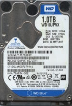 WD10JPVX-60JC3T1 WXF1A 05/22/17 WESTERN DIGITAL 1TB HDD