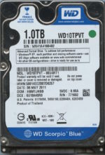 WD10TPVT-00U4RT1 WX41A 05/06/11 WESTERN DIGITAL 1TB HDD