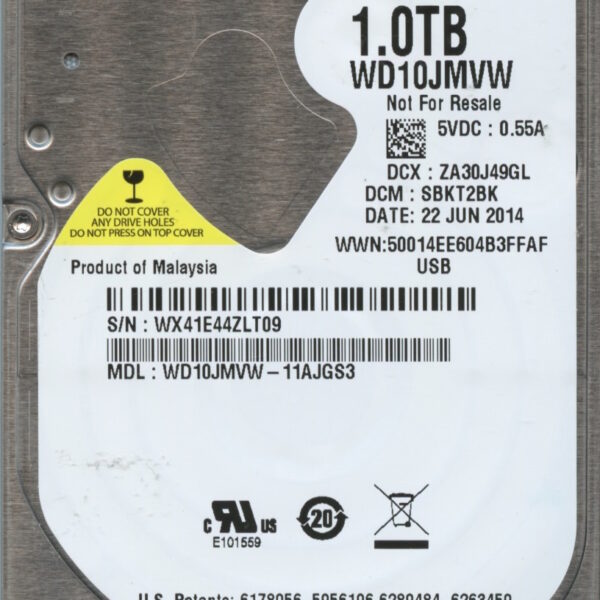 WD10JMVW-11AJGS3 WX41E 06:14 WESTERN DIGITAL 1TB HDD