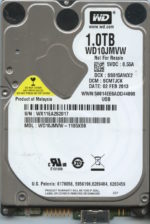 WD10JMVW-11S5XS0 WX11E 02/02/13 WESTERN DIGITAL 1TB HDD