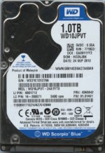 WD10JPVT-24A1YT0 WX21C 09/12 WESTERN DIGITAL 1TB HDD