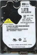 WD10JMVW-11S5XS1 WXD1E 12/04/12 WESTERN DIGITAL 1TB HDD