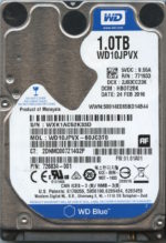 WD10JPVX-60JC3T0 WXK1A 02/24/16 WESTERN DIGITAL 1TB HDD