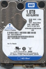 WD10JMVW-11AJGS4 WXF1A 12/07/16 WESTERN DIGITAL 1TB HDD