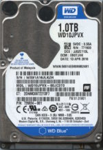 WD10JPVX-60JC3T0 WX81A 04/13/16 WESTERN DIGITAL 1TB HDD