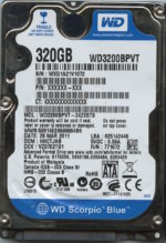 WD3200BPVT-24ZEST0 WXG1A 03/26/11 WESTERN DIGITAL 320GB HDD