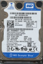 WD3200BEVT-75ZCT2 WXE50 05/15/09 WESTERN DIGITAL 320GB HDD