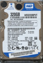 WD3200BPVT-22JJ5T0 WX11A 12/19/12 WESTERN DIGITAL 320GB HDD