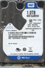 WD10JMVW-11AJGS2 WXB1A 12/10/14 WESTERN DIGITAL 1TB HDD