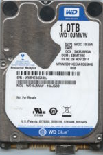 WD10JMVW-11AJGS3 WXR1E 11/29/14 WESTERN DIGITAL 1TB HDD