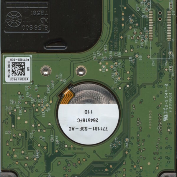 WD3200BPVT-22JJ5T0 WXG1E 07:05:14 WESTERN DIGITAL 320GB HDD PCB