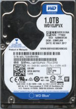 WD10JPVX-75JC3TT0 WXL1E 05/02/17 WESTERN DIGITAL 1TB HDD