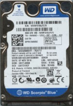 WD3200BEVT-75ZCT2 WXM1E 11/07/10 WESTERN DIGITAL 320GB HDD