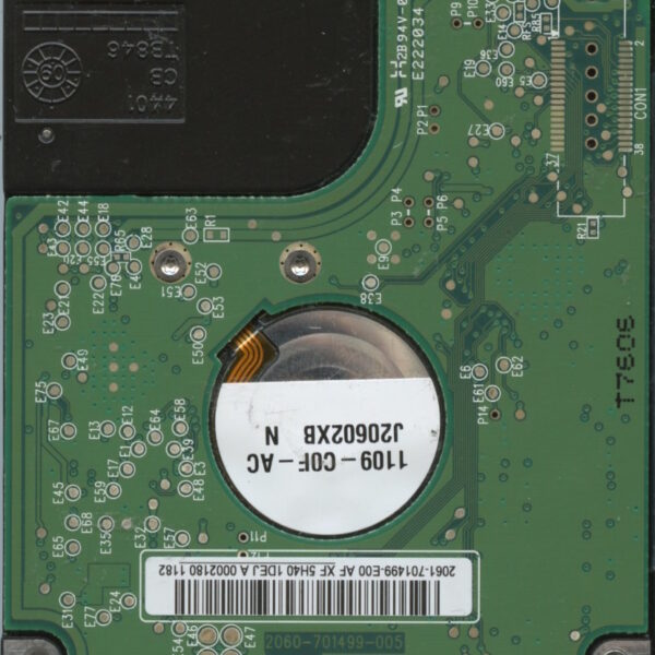 WD3200BEVT-75ZCT2 WXM1E 11:07:10 WESTERN DIGITAL 320GB HDD PCB