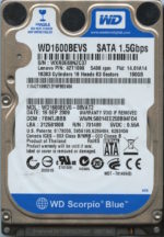 WD1600BEVS-08VAT2 WXR0E 09/19/09 WESTERN DIGITAL 160GB HDD