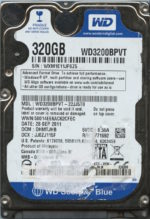 WD3200BPVT-22JJ5T0 WXM1E 09/28/11 WESTERN DIGITAL 320GB HDD