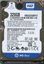 WD3200BPVT-22JJ5T0 WX41E 07/13/14 WESTERN DIGITAL 320GB HDD