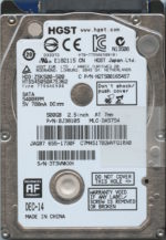 HTS545050A7E362 DA5754 0J38105 CHINA 500GB 12/14