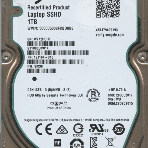 ST1000LM014 1EJ164-310 SM36 SEAGATE 1TB