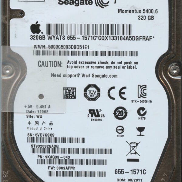 ST9320325ASG 9KAG33-043 0009APM1 SEAGATE 320GB