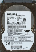 MK3261GSYN HDD2F23 F VF01 T MH000C TOSHIBA 320GB