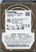 MK3260GSX HDD2H23 D UL01 T FG021D TOSHIBA 320GB