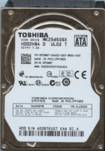 MK2565GSX HDD2H84 D UL02 T GJ002D TOSHIBA 250GB