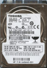 MK1637GSX HDD2D60 F ZL01 T DL032C TOSHIBA 160GB