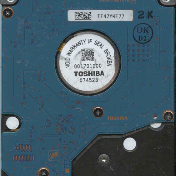 MK1637GSX HDD2D60 F ZL01 T DL032C TOSHIBA 160GB PCB