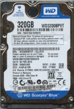 WD3200BPVT-22JJ5T0 WXU1E 02/03/12 320GB