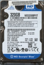 WD3200BPVT-22JJ5T0 WX71E 12/10/11 320GB