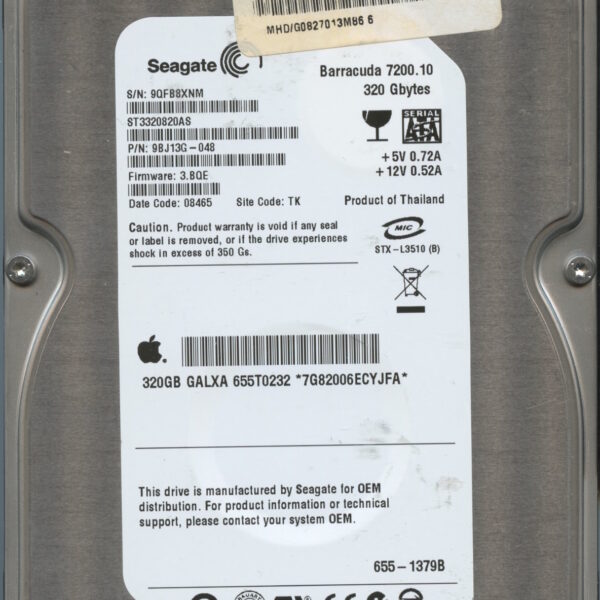 SEAGATE ST3320820AS 3.BQE 9BJ13G-048 320GB