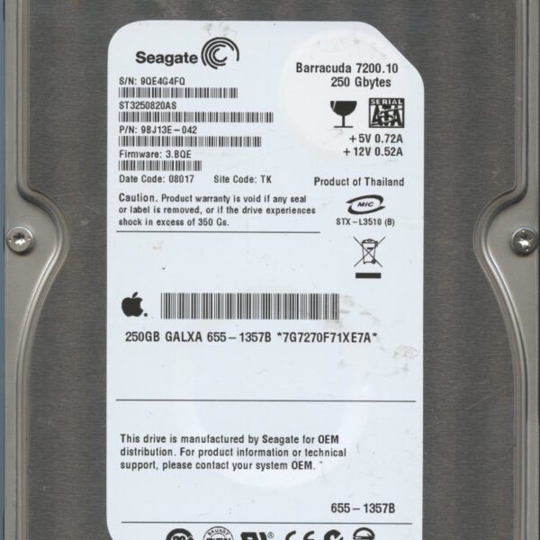 SEAGATE ST3320820AS 3.BQE 9BJ13G-048 320GB