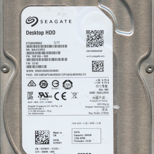 SEAGATE ST500DM002 CC43 1SB10A-500 500GB