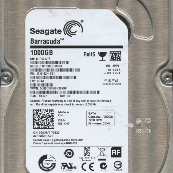 SEAGATE ST1000DM003 CC44 1CH162-501 1TB