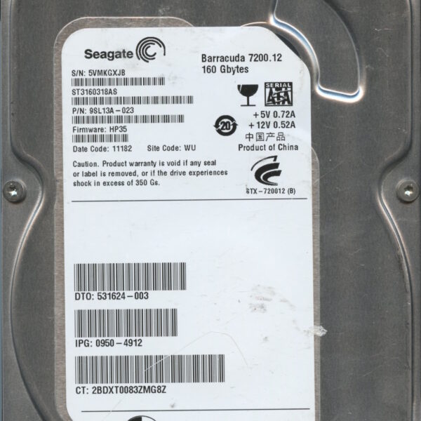 SEAGATE ST3160318AS HP35 9SL13A-023 160GB