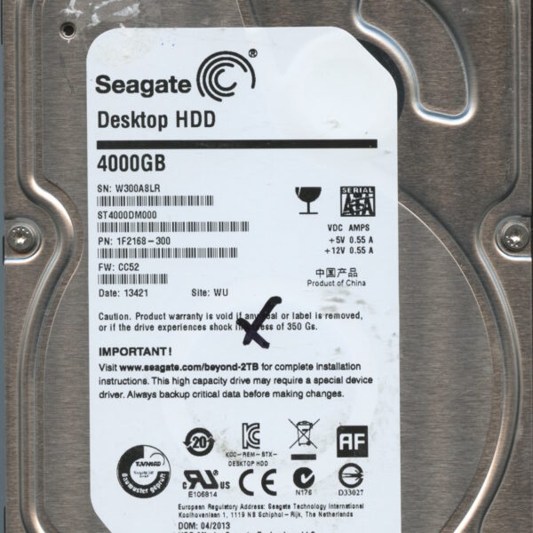 SEAGATE ST4000DM000 CC46 1EF2168-300 4TB